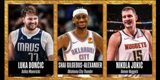 Jokic, Doncic and Gilgeous-Alexander finalists for NBA MVP award – Atin Ito